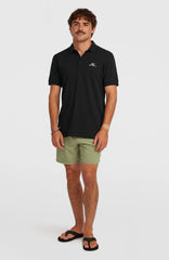 Slub Polo Men - Black Out