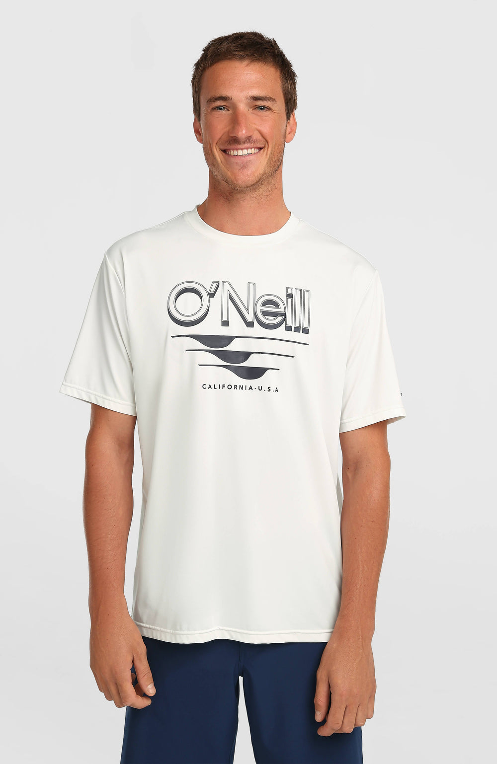 O'Neill Hybrid UPF 50+ Polygiene Graphic T-Shirt Men - Snow White