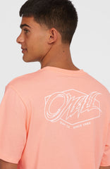 Box Logo T-Shirt Men - Coral Pop