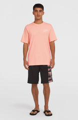Box Logo T-Shirt Men - Coral Pop