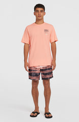 Retro Graphic T-Shirt Men - Coral Pop