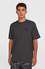 Back Print T-Shirt Men - Black Out Melange