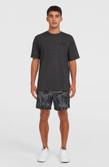 Back Print T-Shirt Men - Black Out Melange