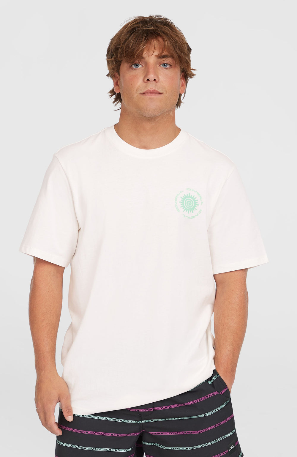 Chest Print T-Shirt Men - Snow White