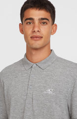Slub Small Logo Polo Men - Silver Melee