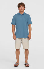 Slub Small Logo Polo Men - Copen Blue