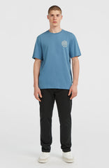 Chest-Print T-Shirt Men - Mozart Blue