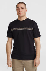 Ikat Stripe T-Shirt Men - Black Out