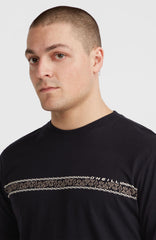 Ikat Stripe T-Shirt Men - Black Out