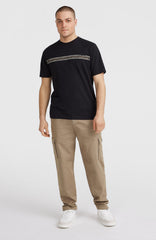 Ikat Stripe T-Shirt Men - Black Out