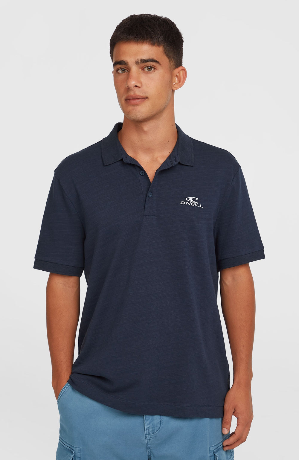 Slub Small Logo Polo Men - Ink Blue