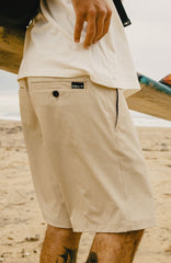 Hybrid 19" Melange Shorts Men - Cocoa Sand