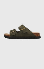 Vince Slider Sandals Men - DARK OLIVE