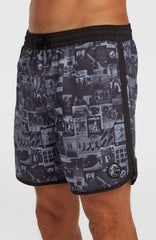 O'Riginals Scallop 16'' Swimshorts Men - Black Out Heritage AOP