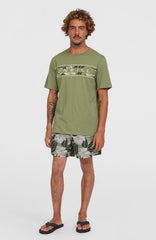 Cali Block 15'' Swim Shorts Men - Green Dusty Flower