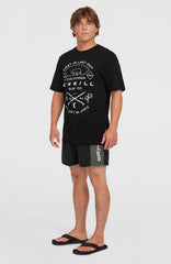 Retro 14'' Swim Shorts Men - Black Out Colour Block