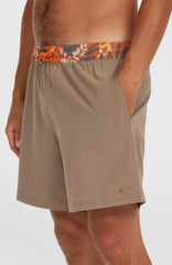 Pocket Print 16'' Swim Shorts Men - Pure Cashmere