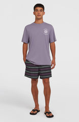 Cali First 15'' Swim Shorts Men - Black/Purple O'Neill Stripe