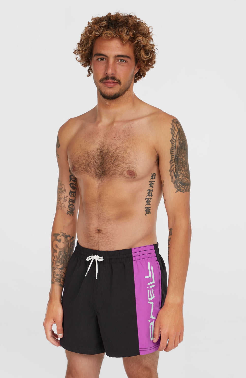 Retro 14'' Swim Shorts Men - Digitalis Colour Block