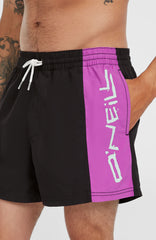 Retro 14'' Swim Shorts Men - Digitalis Colour Block