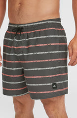 Cali First 15'' Swim Shorts Men - Grey O'Neill Stripe