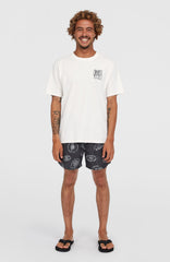 Cali Print 15'' Swim Shorts Men - Black Mystical
