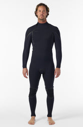 Hyperfreak Fire 5/4mm+ Back Zip Full Wetsuit Men|Wetsuits - BLACK/BLACK