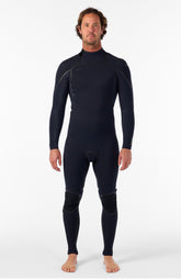 Hyperfreak Fire 4/3mm+ Back Zip Full Wetsuit Men|Wetsuits - BLACK/BLACK