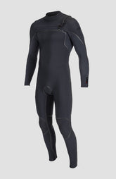 Hyperfreak Fire 5/4mm Chest Zip Full Wetsuit Men|Wetsuits - BLACK/BLACK