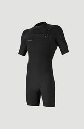 Hyperfreak 2mm Chest Zip Shortsleeve Spring Wetsuit Men|Wetsuits - BLACK/BLACK
