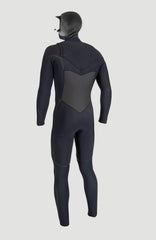 Psycho Tech 6/4mm Chest Zip Full Wetsuit with Hood Men|Wetsuits - BLACK/BLACK