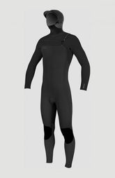 O'Neill Men Hyperfreak 4/3mm Chest Zip Hood Men – O'Neill Men|Wetsuits - BLACK/BLACK