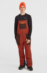 FWC'Peak Bib Snow Pants Men - Bonfire Colour Block