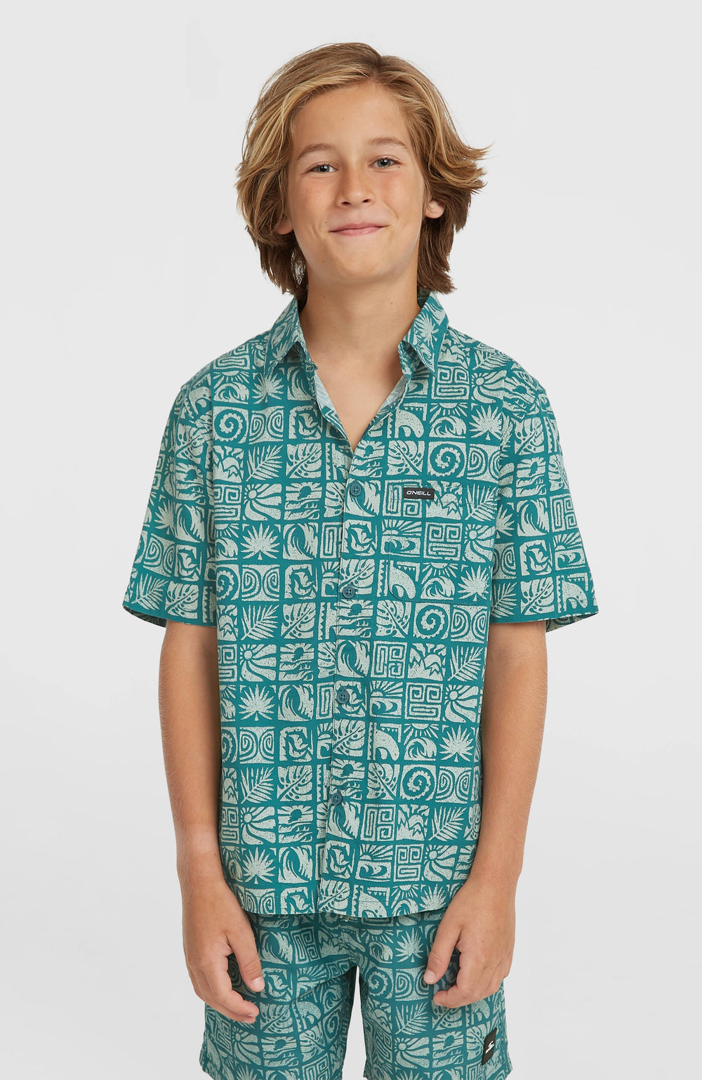 Print Shirt Kids - Blue Bricks