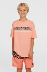 Stripe T-Shirt Kids - Coral Pop