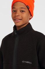 High-Pile Full-Zip Fleece Kids - Black Out