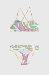 Essentials Bralette Bikini Set Kids - Green Wmns Tropicana
