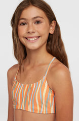 Essentials Bralette Bikini Set Kids - Funky Peach Swirly