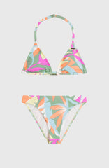 Essentials Triangle Bikini Set Kids - Green Wmns Tropicana