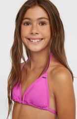 Essentials Triangle Bikini Set Kids - Electric Fuschia