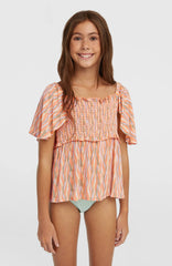 O'Neill Woven T-Shirt Kids - Funky Peach Swirly