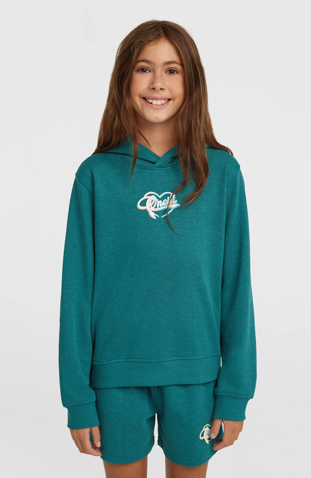 Essentials Script Hoodie Kids - Botanical Heat
