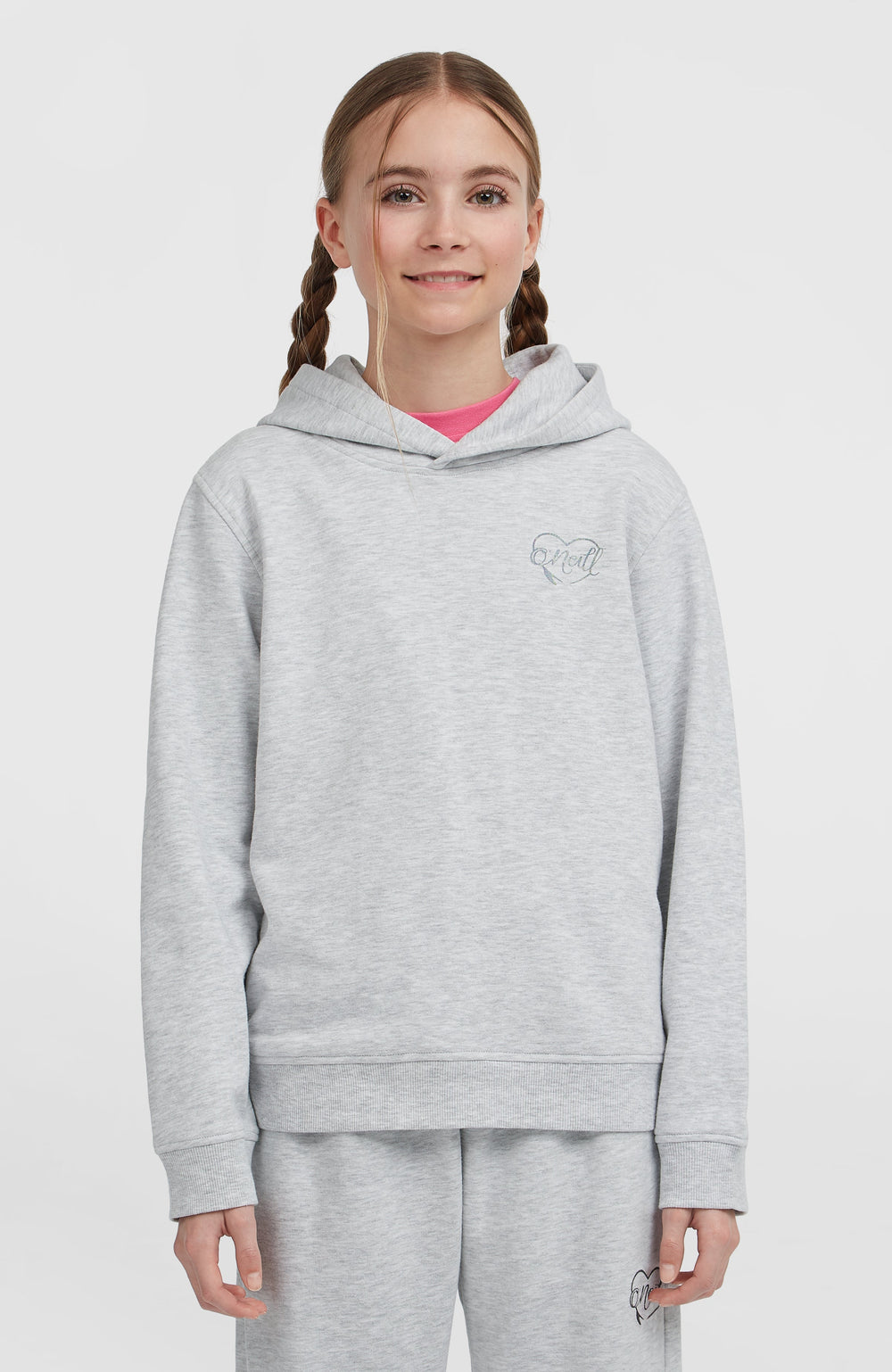 Essentials Hoodie Kids - White Melange