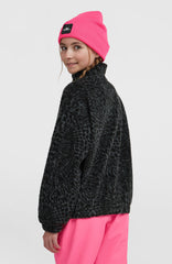 High-Pile Full-Zip Fleece Kids - Black Animalica