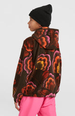 Superfleece Half-Zip Hoodie Kids - Brown Originals Flower