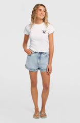 O'Neill Rib T-Shirt Women - Snow White
