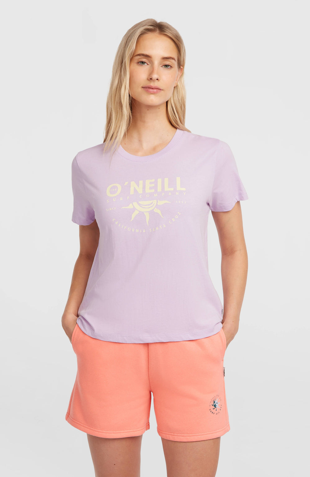 Front Print T-Shirt Women - Pale Lavender