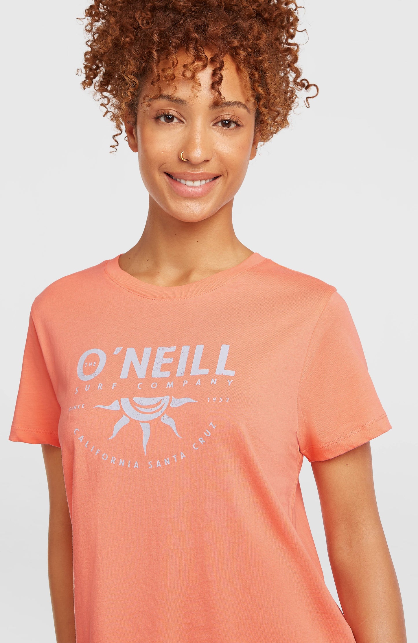 Front Print T-Shirt Women - Funky Peach
