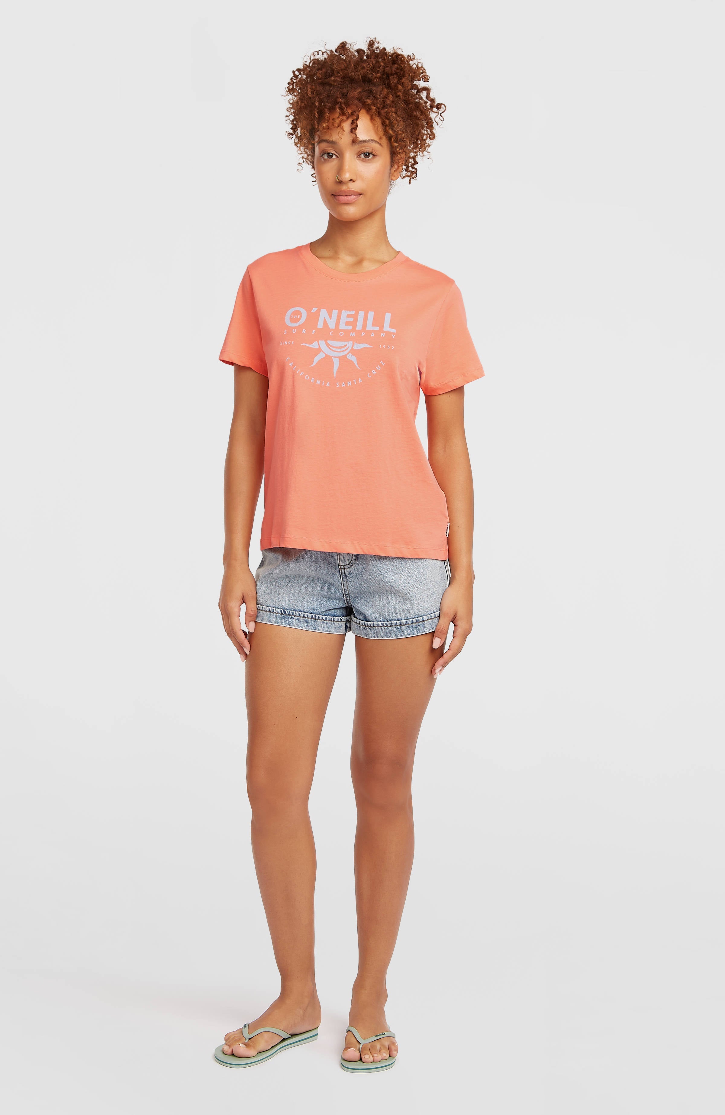 Front Print T-Shirt Women - Funky Peach
