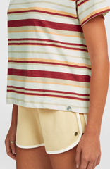 O'Riginals Boxy Stripe T-Shirt Women - Beige Originals tee stripe